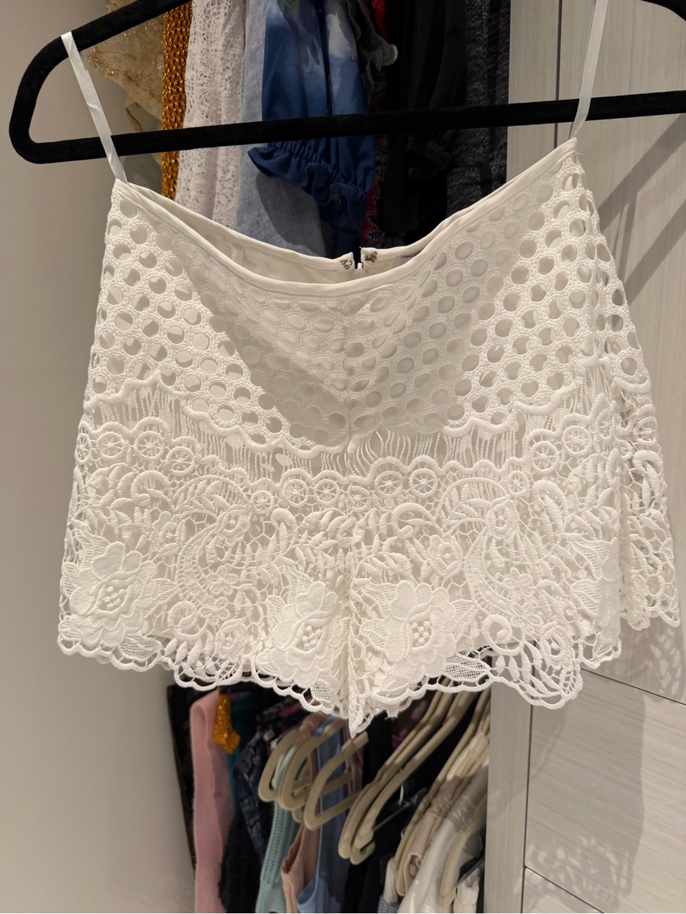 Karina Grimaldi White Eyelet Crochet Dress